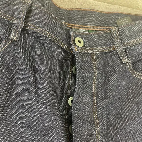 G-STAR RAW Arc Icon 3D Jeans Men 36x32 Dark Blue Slim Fit Button Fly NWOT $200